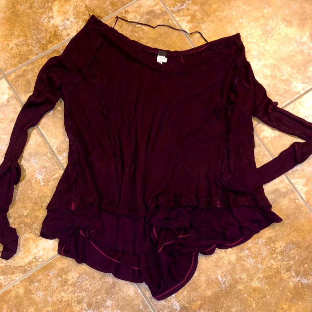 Free people oversized distressed sweater